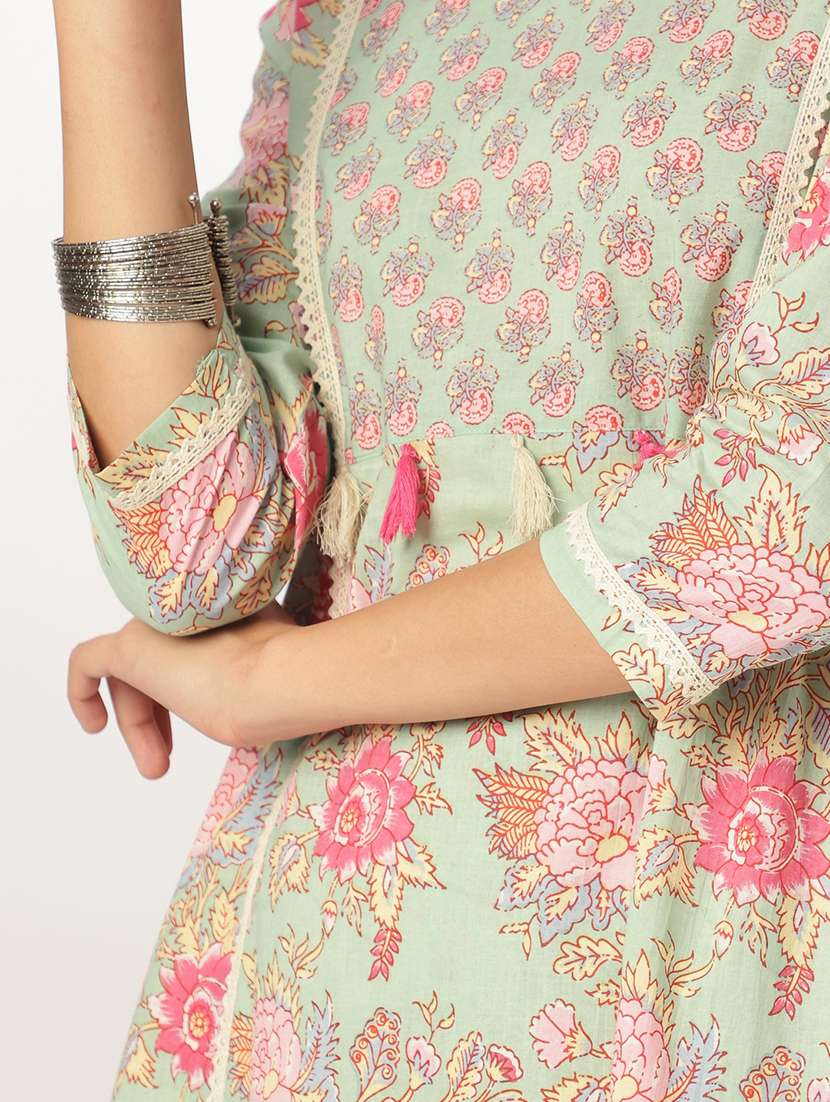 women three quarter sleeve kurta pant with dupatta set - 21926829 -  Standard Image - 5