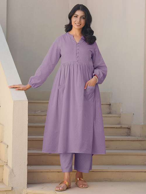 women self design maternity wear kurta palazzo set - 21926830 - Standard Image - 0