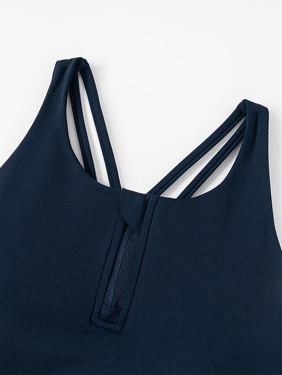 women solid lightly padded sports bra - 21926874 - Standard Image - 5