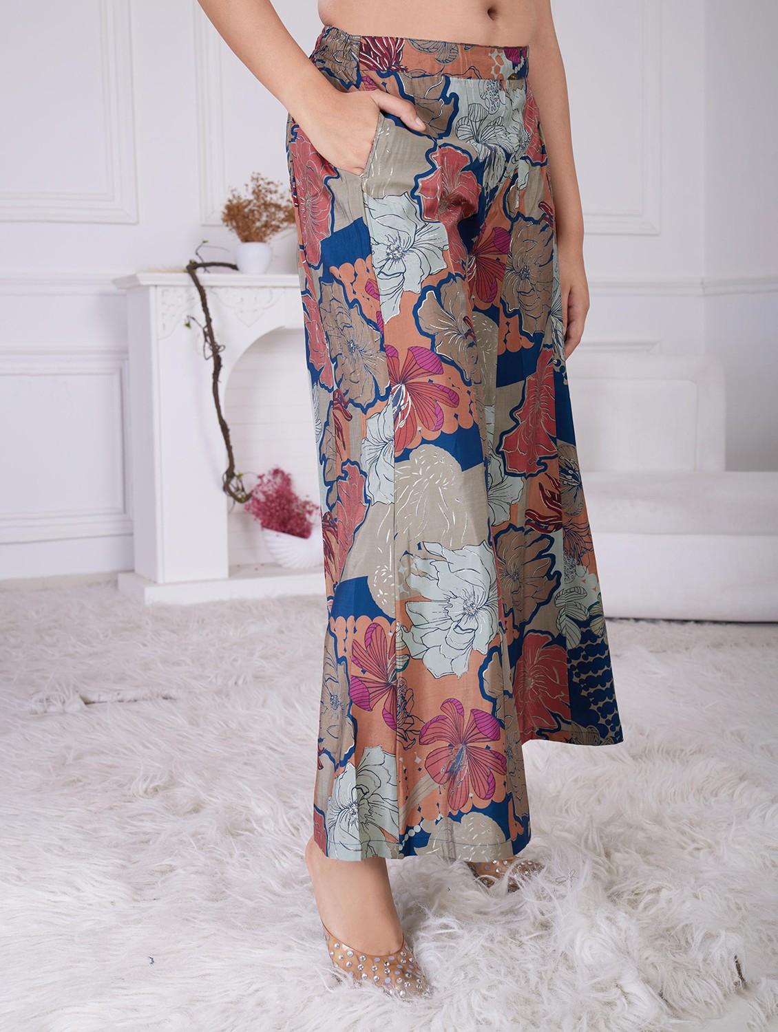 women floral printed long sleeve ethnic co-ord set - 21927937 - Standard Image - 3