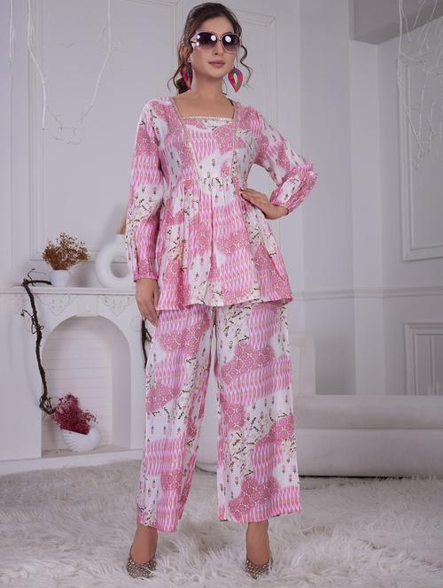 women printed long sleeve ethnic co-ord set - 21927940 -  Standard Image - 0