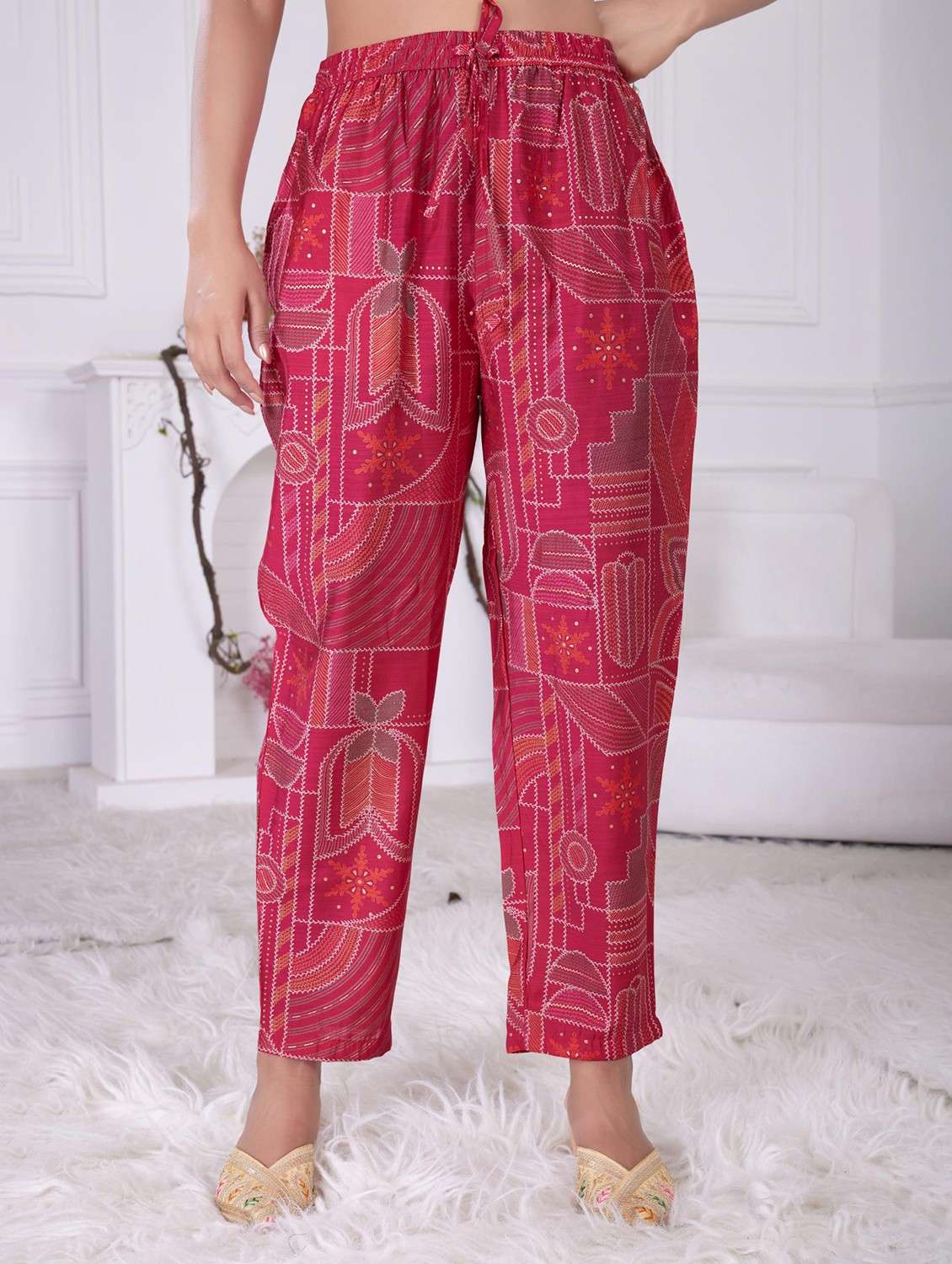 women printed long sleeve ethnic co-ord set - 21928019 - Standard Image - 3