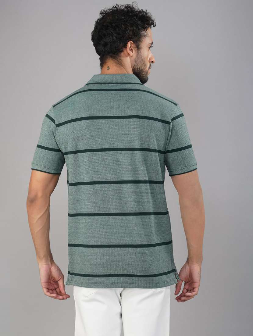 men striped short sleeves regular fit polo t-shirt - 21928088 -  Standard Image - 3