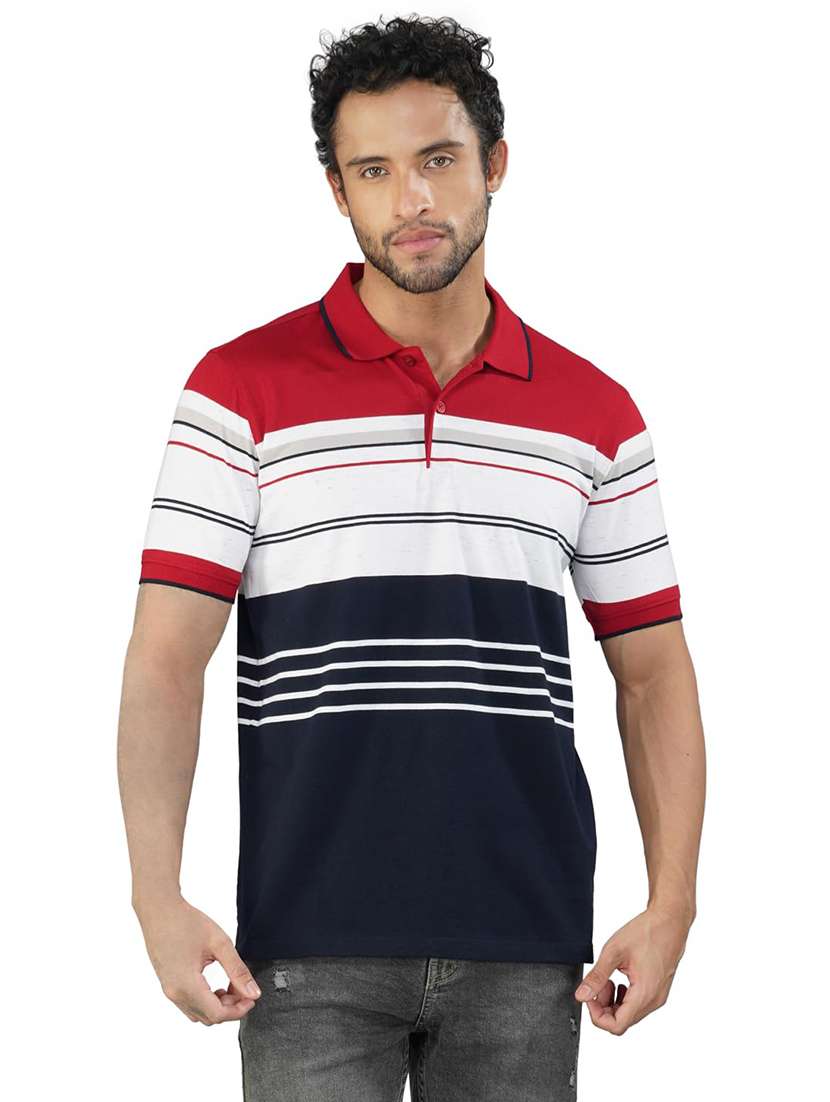 men color blocked short sleeves regular fit polo t-shirt