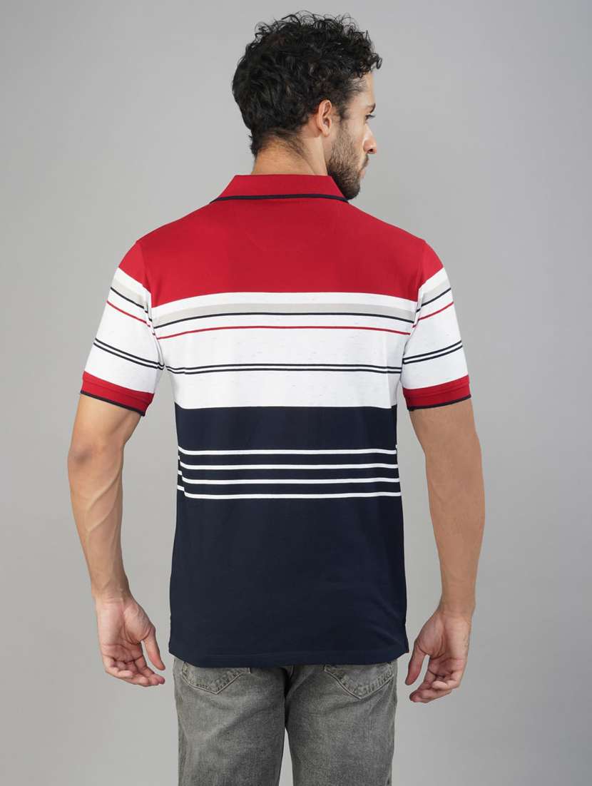 men color blocked short sleeves regular fit polo t-shirt - 21928089 -  Standard Image - 3