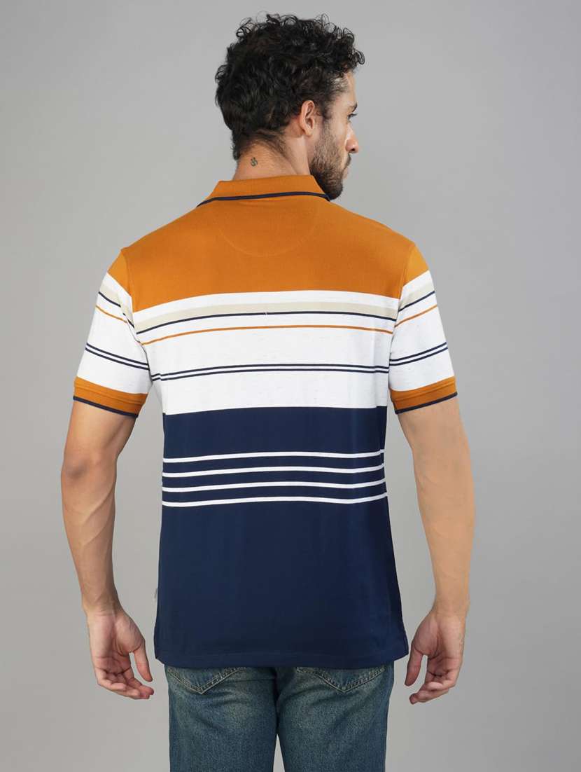 men color blocked short sleeves regular fit polo t-shirt - 21928090 -  Standard Image - 3