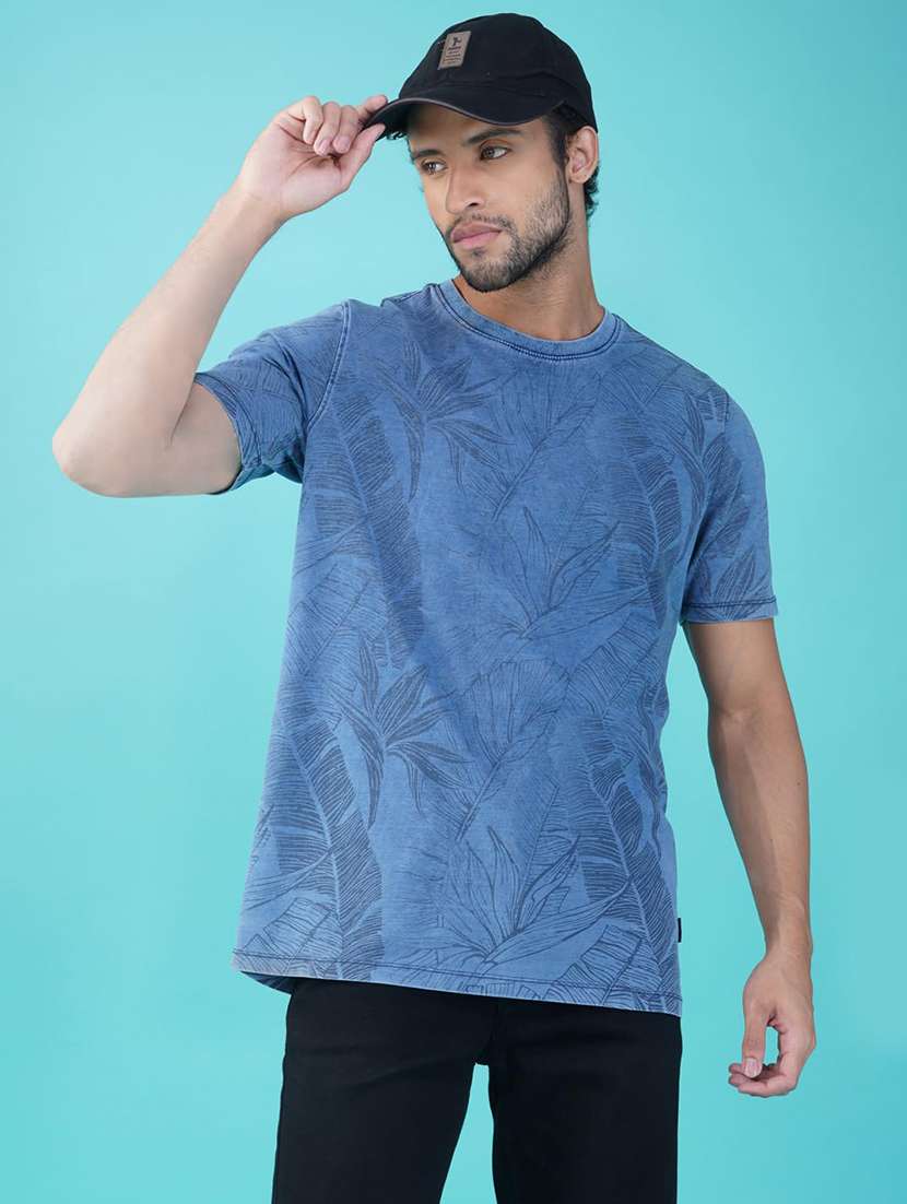 men printed short sleeves loose fit t-shirt - 21928106 -  Zoom Image - 0