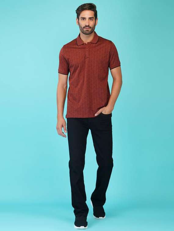 men printed short sleeves regular fit polo t-shirt - 21928108 - Standard Image - 5