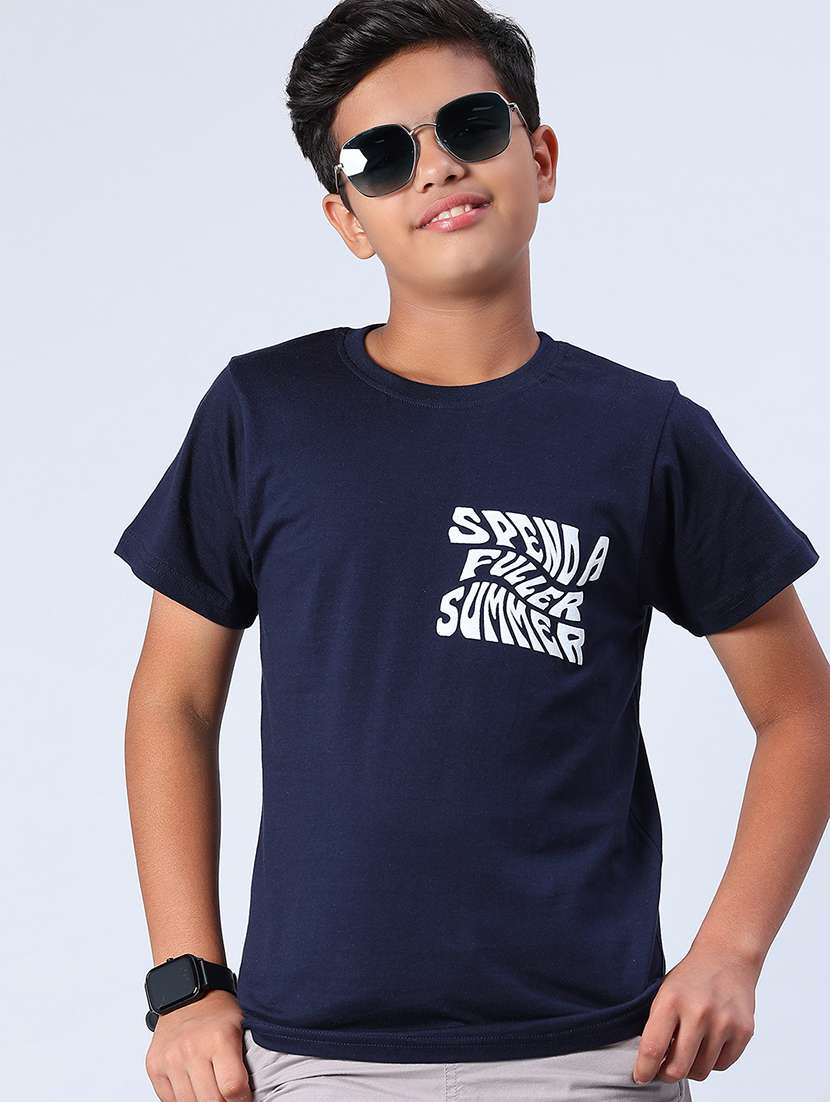 boys printed short sleeve regular fit t-shirt
