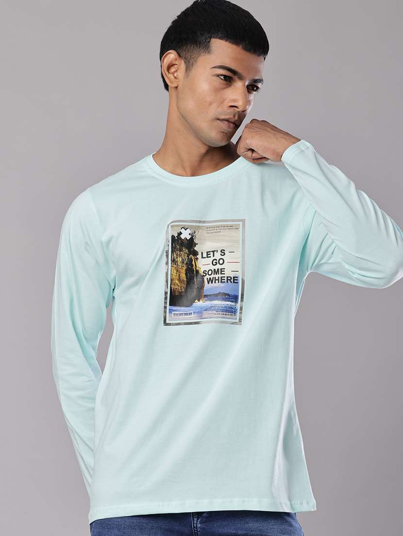 men graphic long sleeve regular fit t-shirt