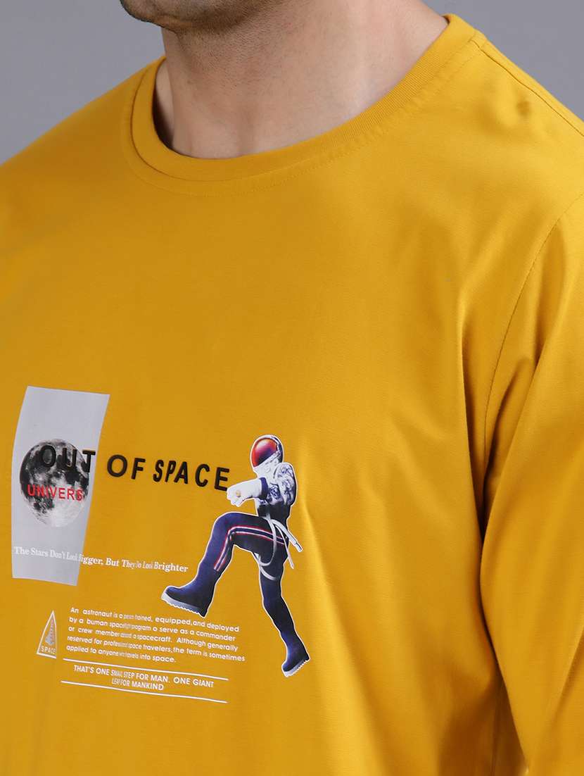 men printed long sleeve regular fit t-shirt - 21928536 -  Standard Image - 3