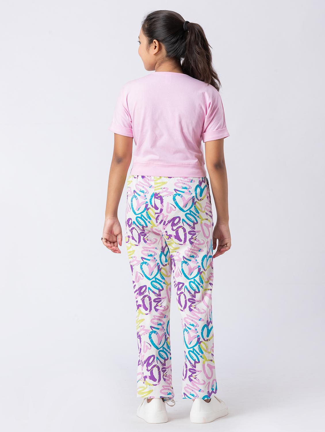 girls printed short sleeve pyjama set nightwear - 21928551 - Standard Image - 3