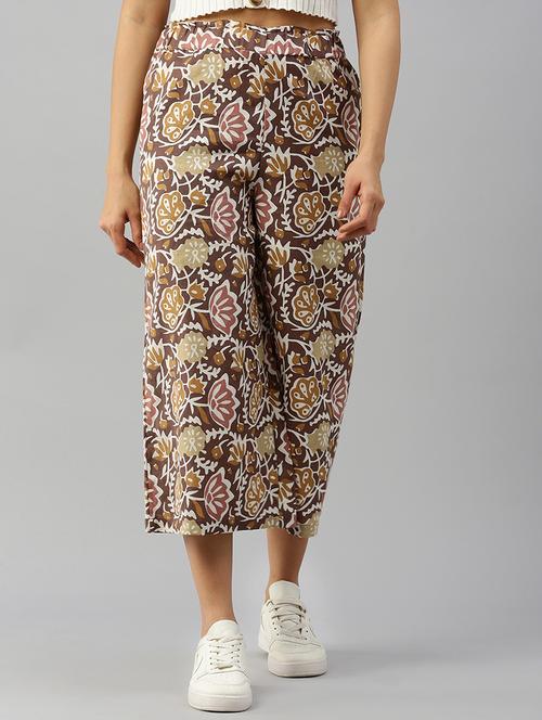 women printed mid rise culottes - 21928566 -  Standard Image - 0