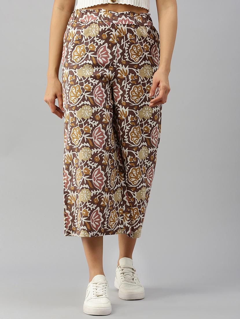 women printed mid rise culottes - 21928566 -  Zoom Image - 0