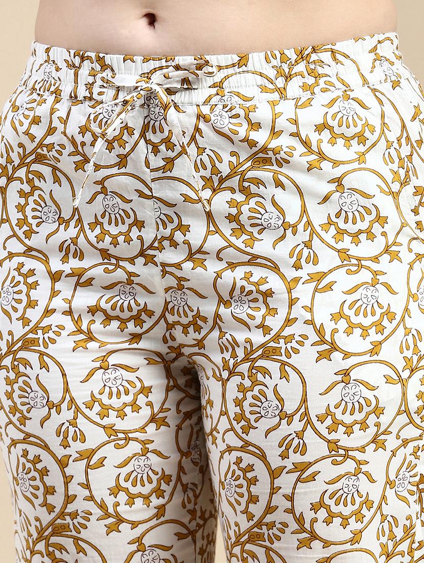 women printed mid rise straight trouser - 21929575 - Standard Image - 3
