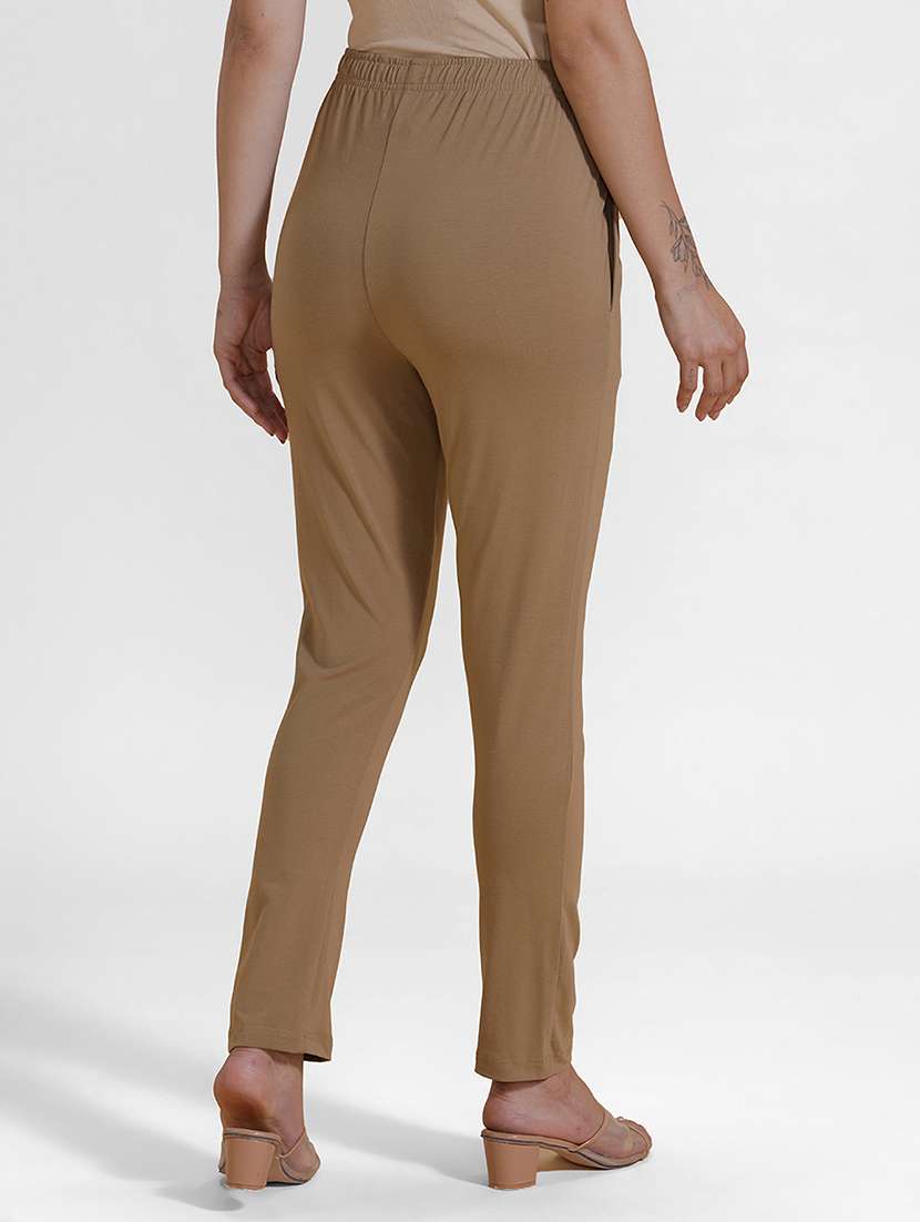 women solid mid rise ankle length legging - 21929587 -  Standard Image - 3