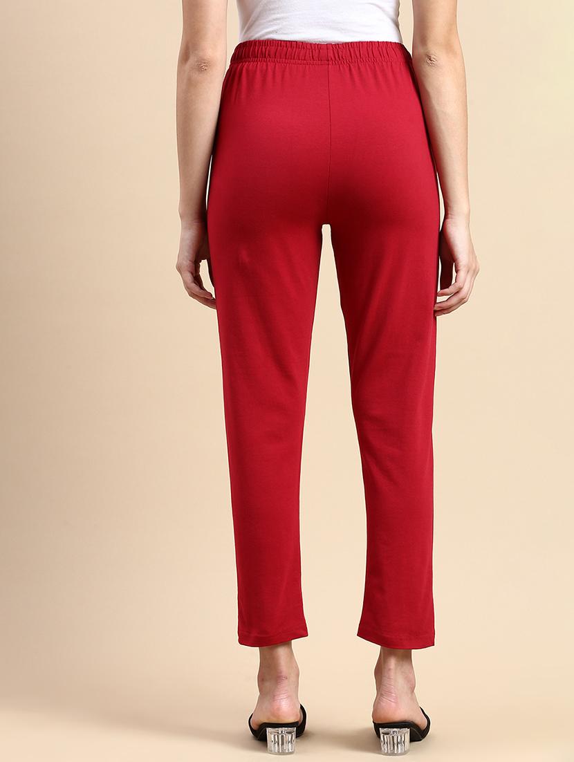women solid mid rise ankle length legging - 21929591 - Standard Image - 3