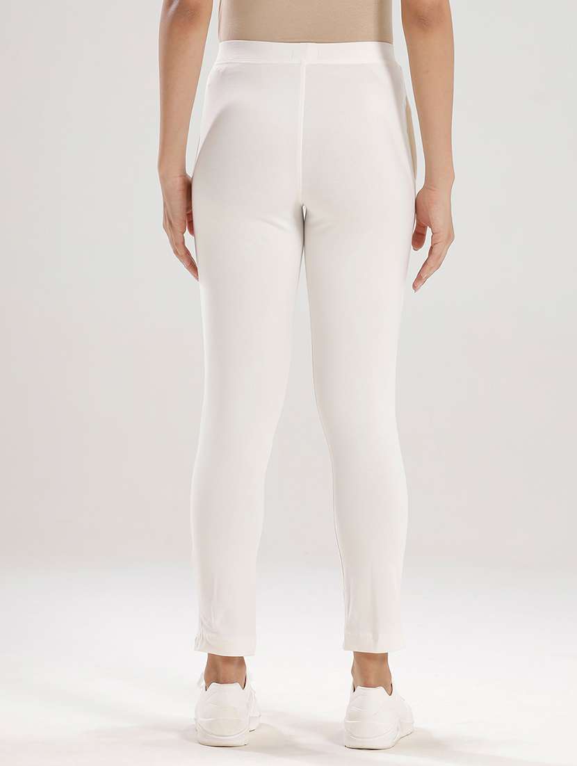 women solid mid rise ankle length legging - 21929593 -  Standard Image - 3