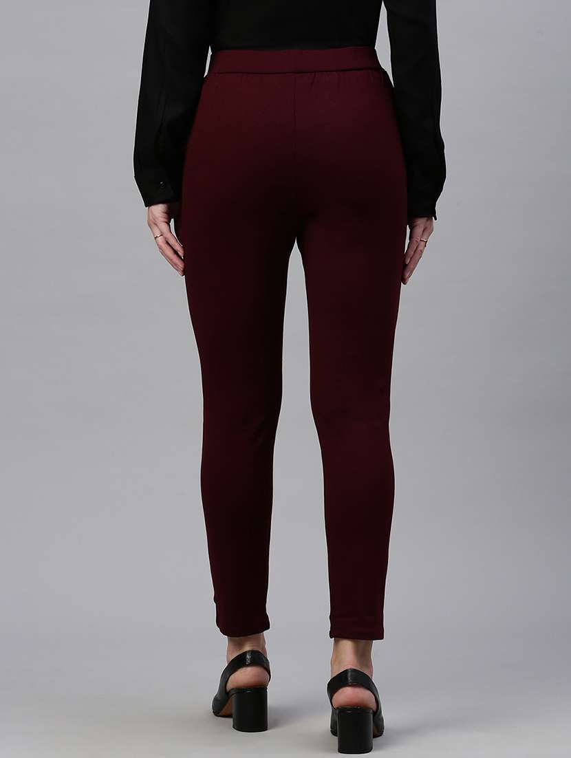 women solid mid rise slim fit jegging - 21930270 - Standard Image - 3