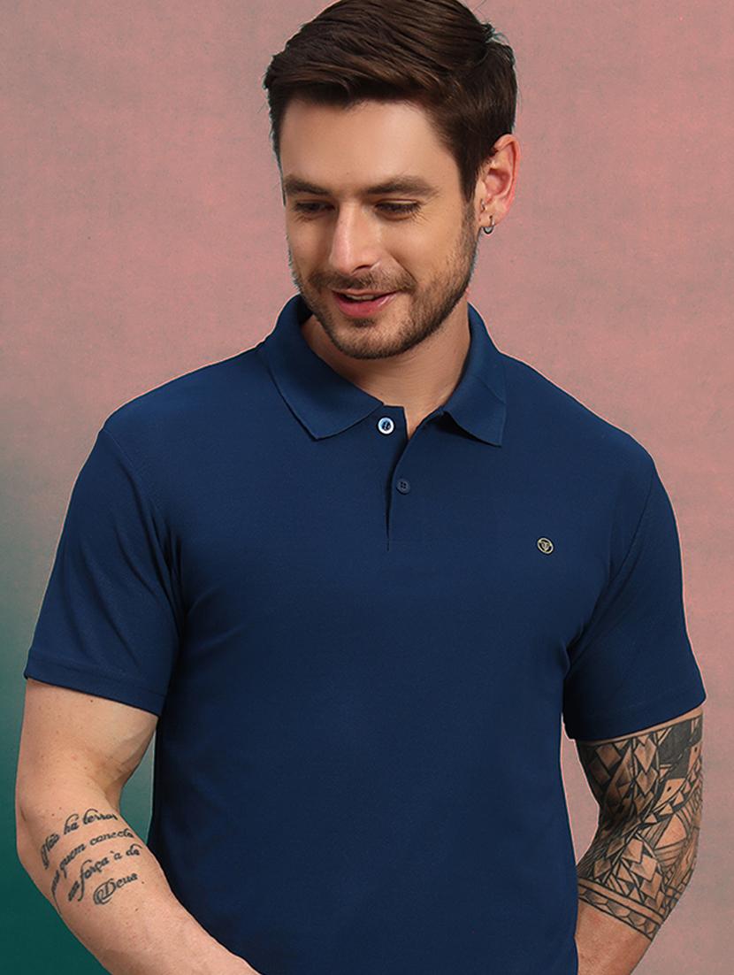 men solid short sleeve regular fit polo t-shirt