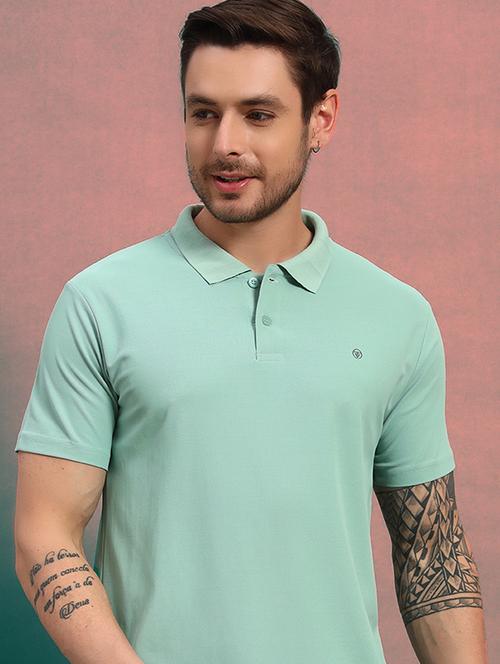 men solid short sleeves regular fit t-shirt - 21930276 - Standard Image - 0
