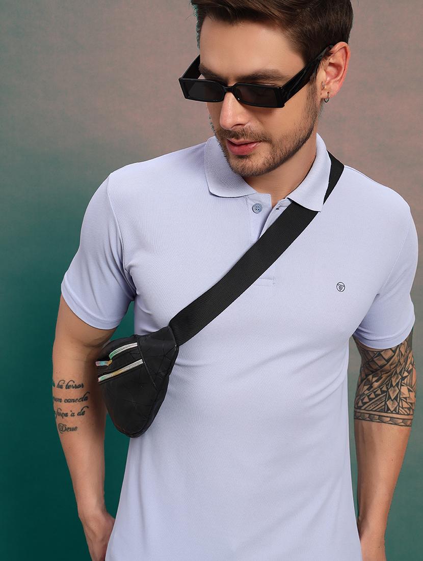 men solid short sleeve regular fit polo t-shirt - 21930281 - Zoom Image - 0