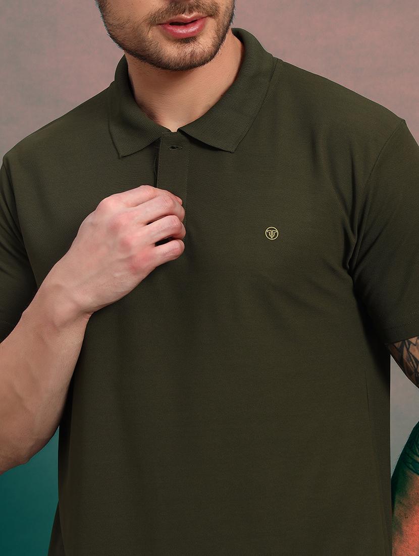 men solid short sleeves regular fit polo t-shirt - 21930284 - Standard Image - 3