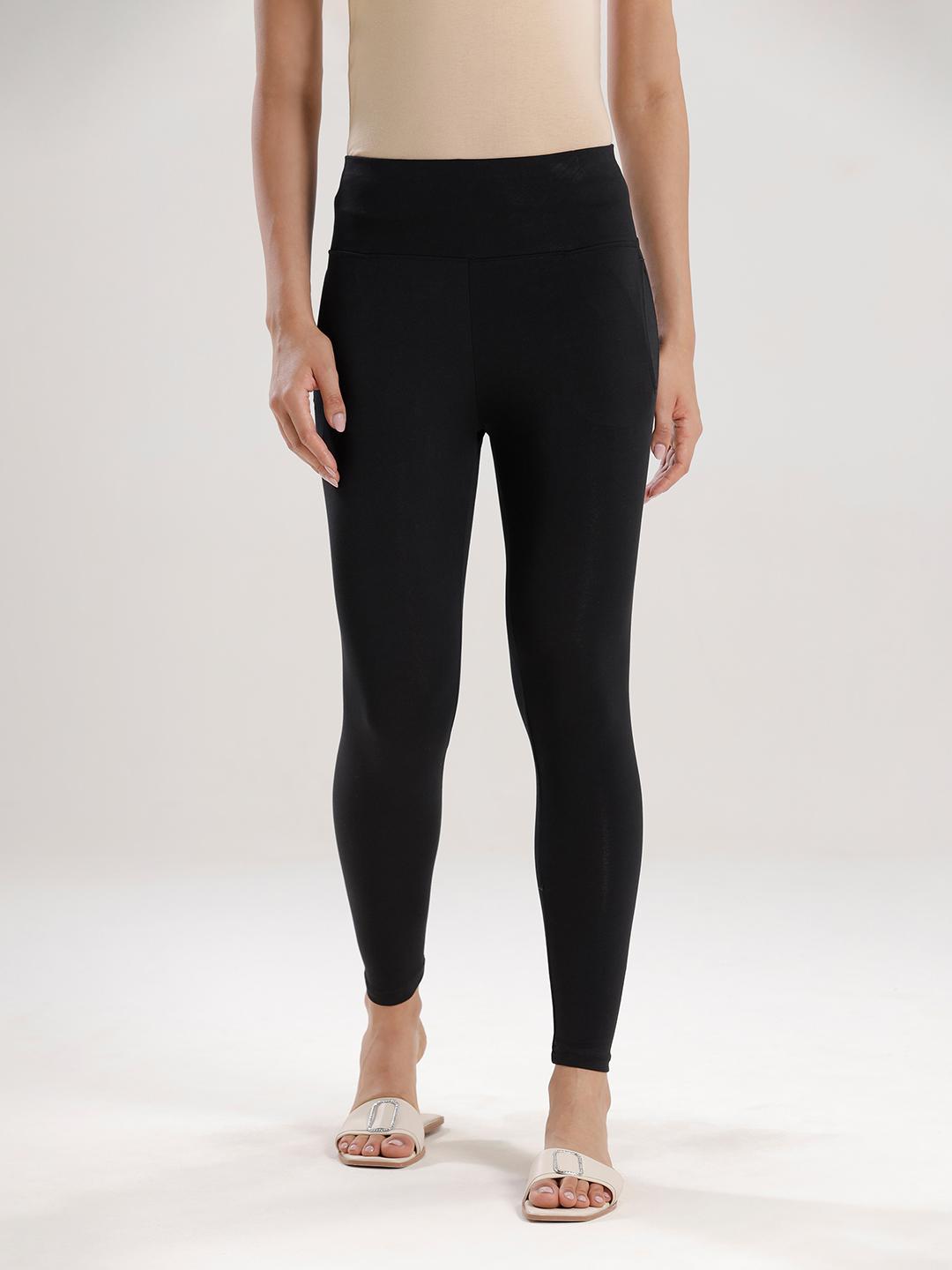 women solid high rise slim fit jegging - 21930289 -  Zoom Image - 0