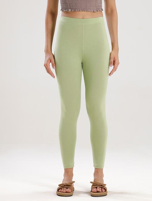 women solid mid rise ankle length legging - 21930295 - Standard Image - 0