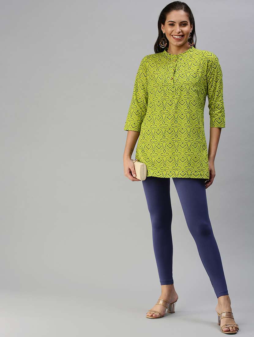 Women Solid Mid Rise Ankle Length Legging - 21930330 -  Standard Image - 3