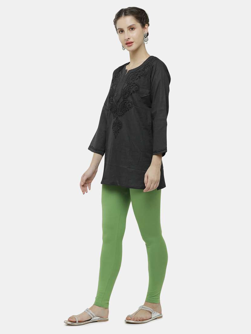 women solid mid rise ankle length legging - 21930336 -  Standard Image - 3