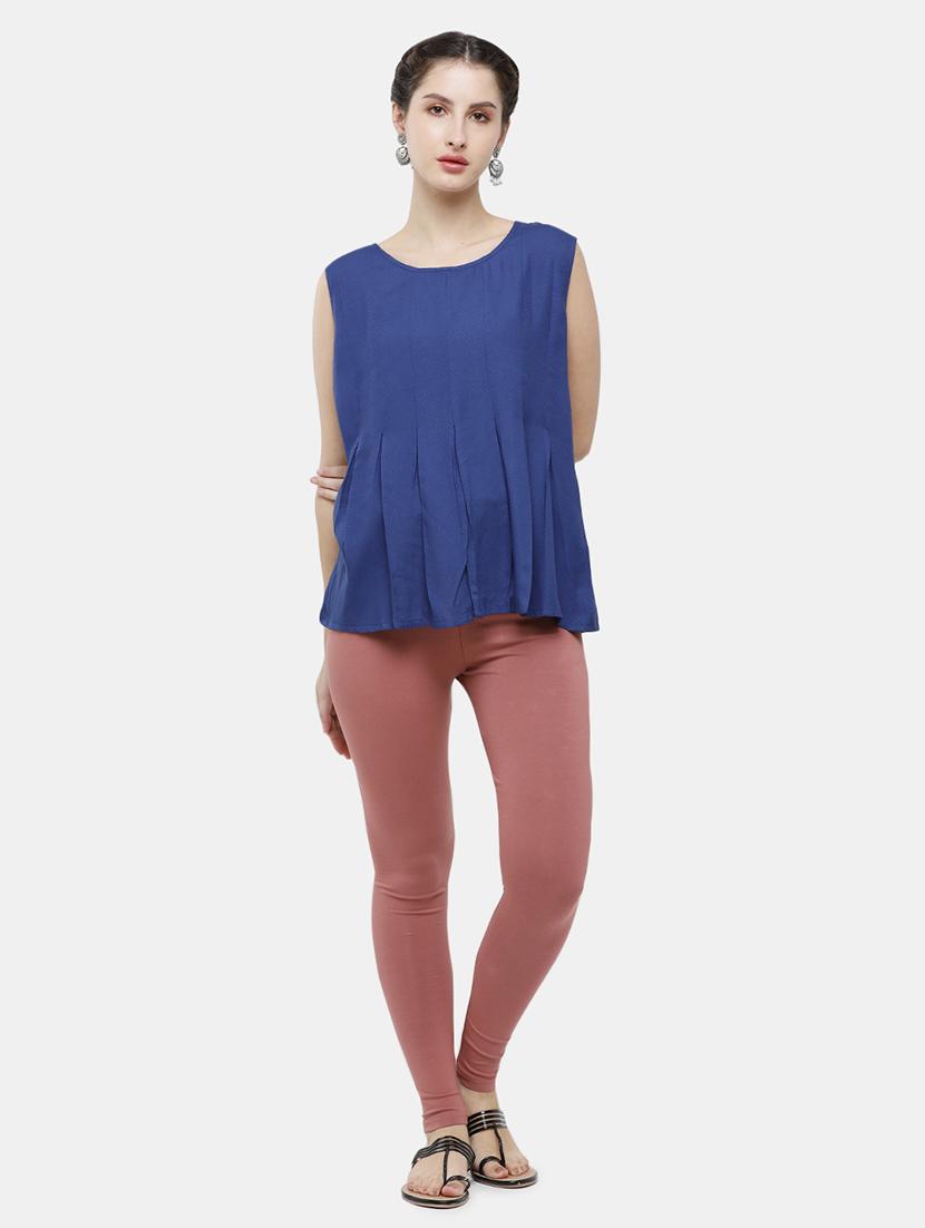 women solid mid rise ankle length legging - 21930349 - Standard Image - 3