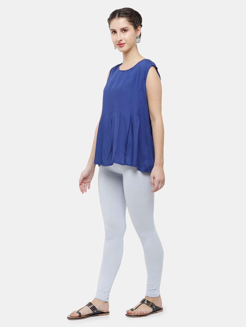 women solid mid rise ankle length legging - 21930350 -  Standard Image - 3