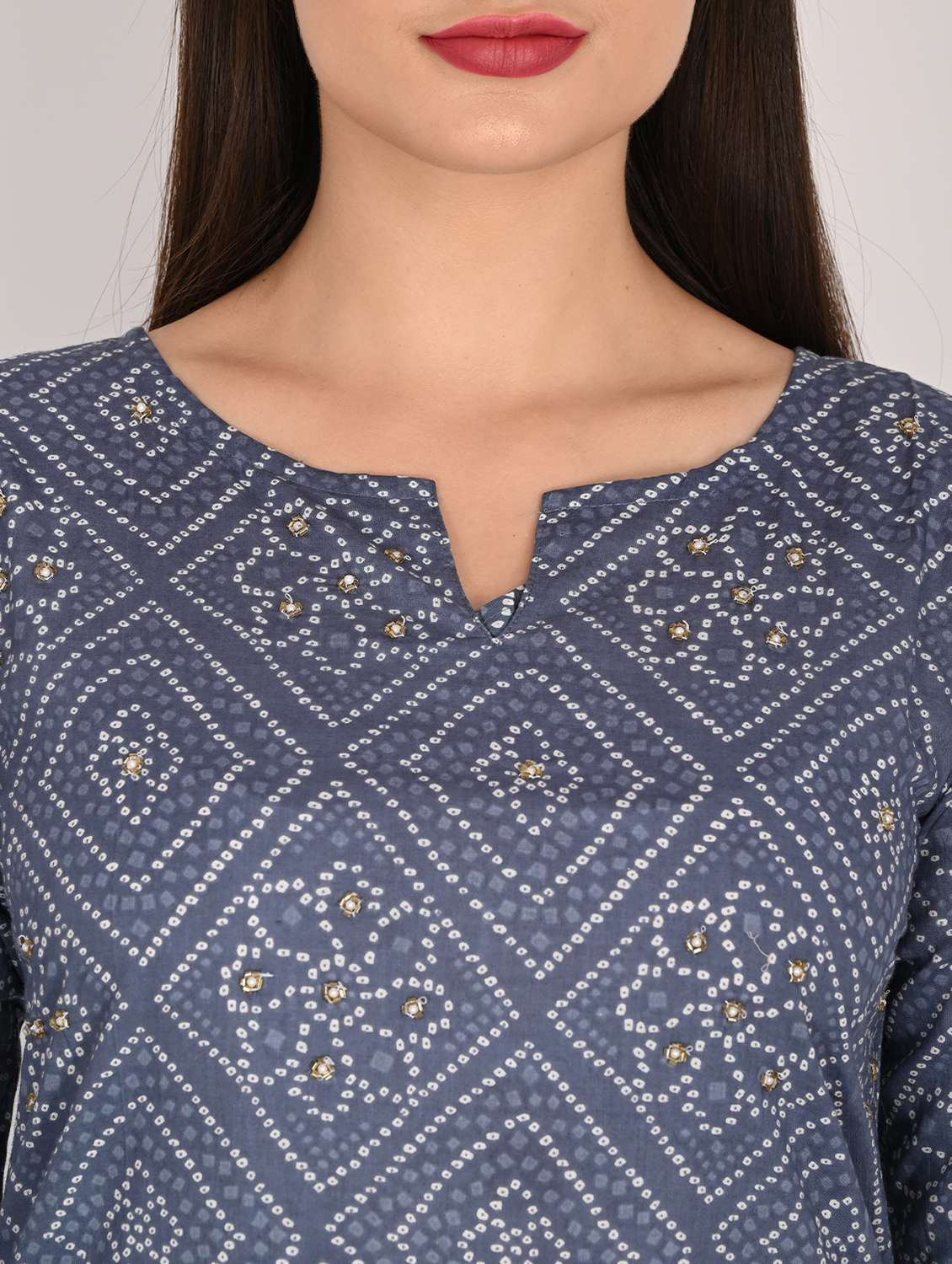 women three quarter sleeve kurta pant with dupatta set - 21930371 -  Standard Image - 5