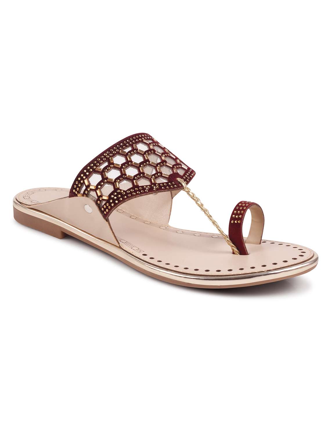 Women Embellished One Toe Kolhapuri