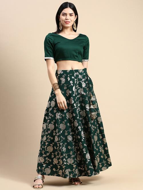 women foil printed mid rise flared skirt - 21930427 - Standard Image - 0