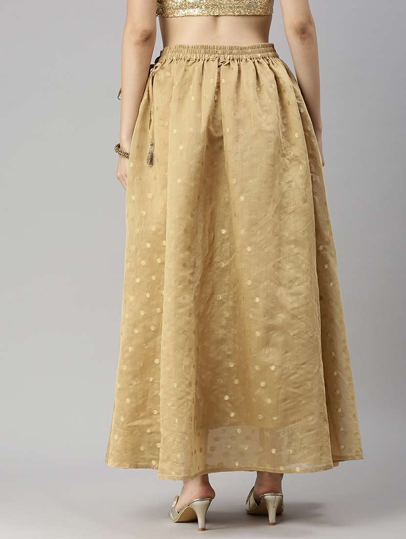 women foil printed mid rise flared skirt - 21930432 -  Standard Image - 3