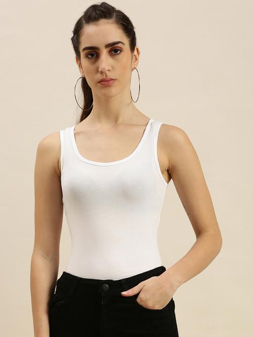women solid sleeveless tank top - 21930453 - Standard Image - 0