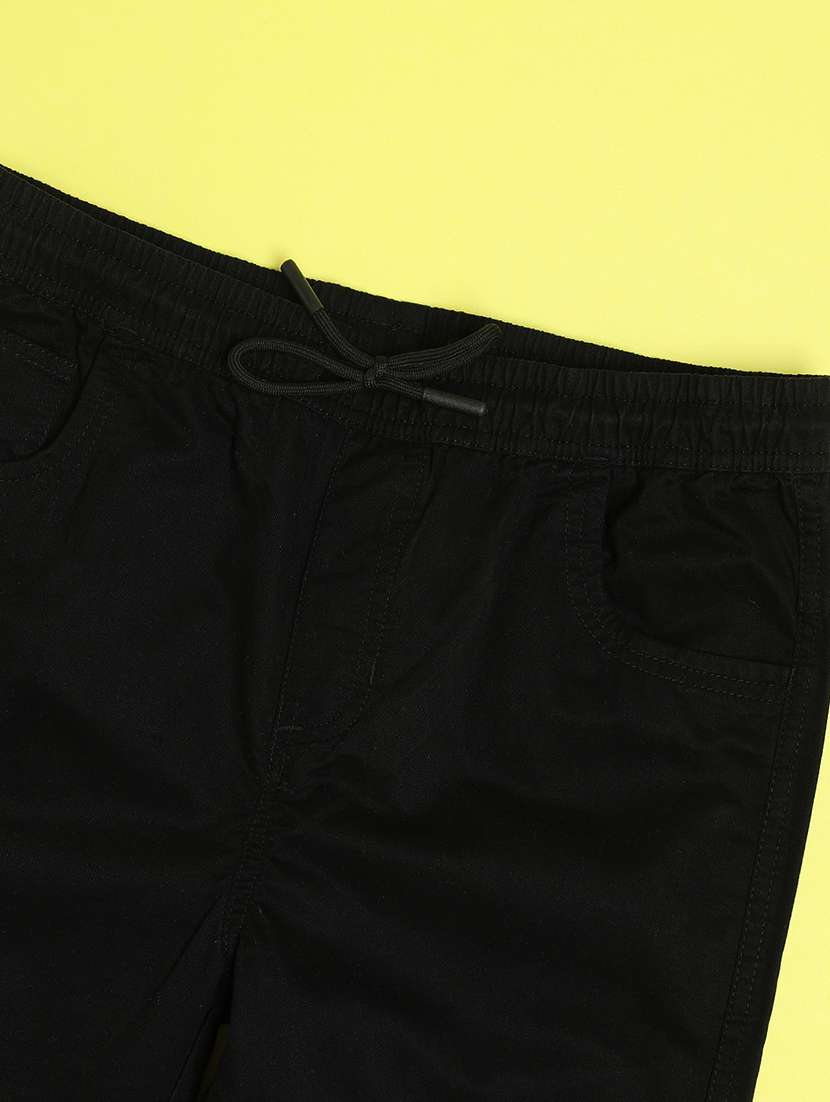 boys solid mid rise joggers - 21930491 -  Standard Image - 3