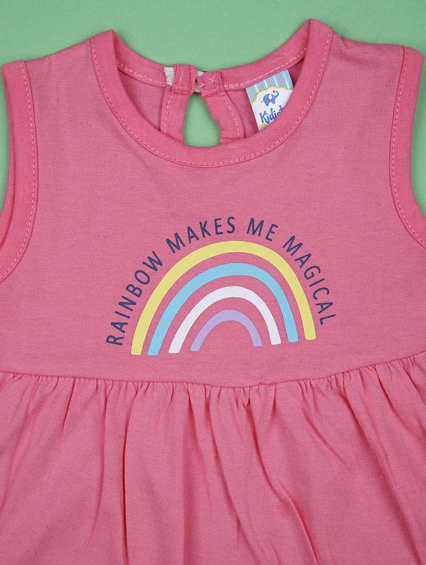 kids pack of 3 printed round neck frock - 21930523 -  Standard Image - 3