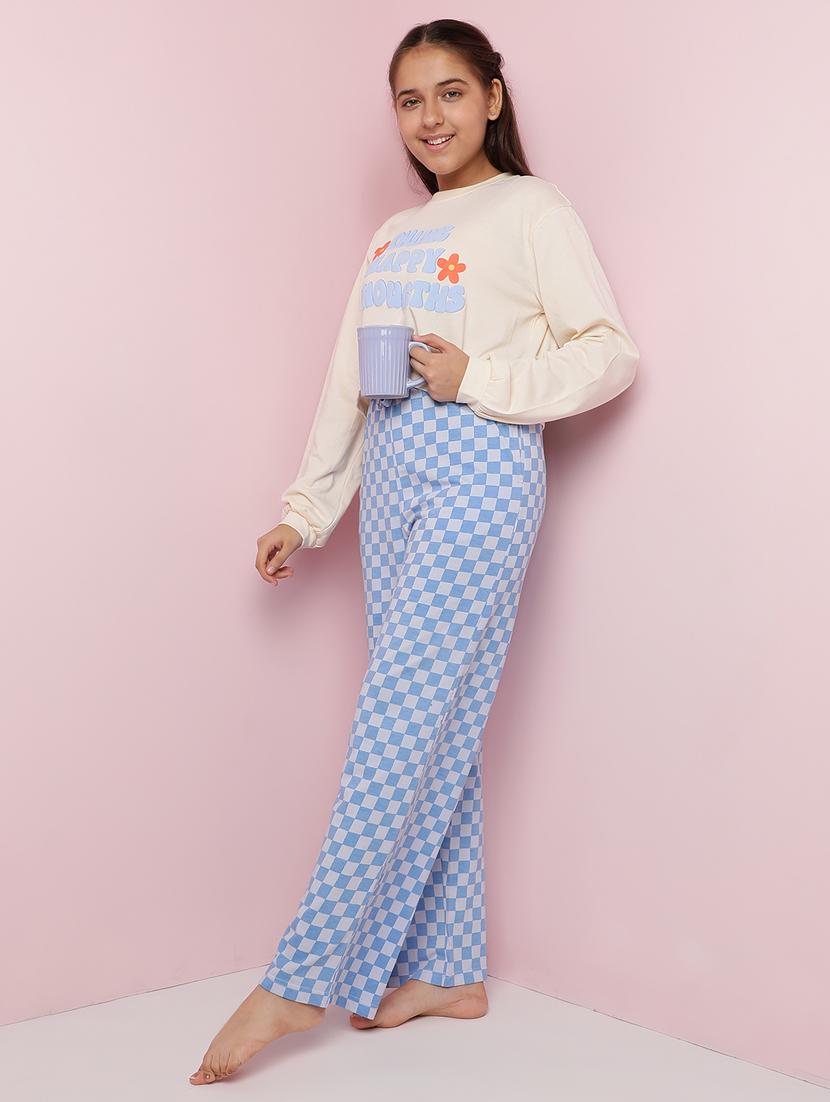 girls printed long sleeve pyjama set nightwear - 21930671 - Standard Image - 3