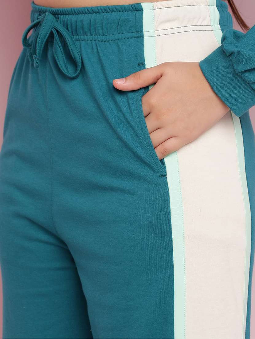 girls color block long sleeve pyjama set nightwear - 21930676 -  Standard Image - 5