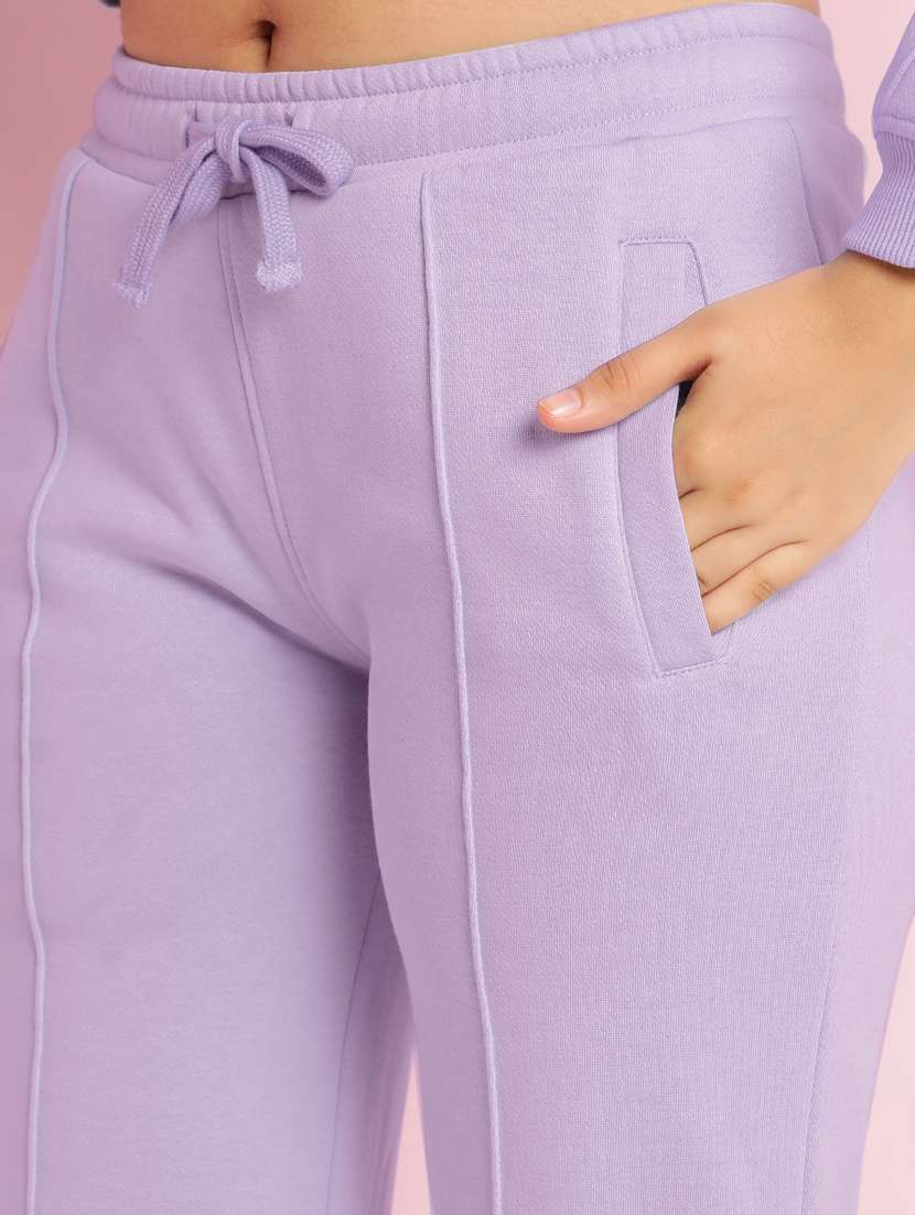 Girls Solid Long Sleeve Active Wear Set - 21930686 -  Standard Image - 5