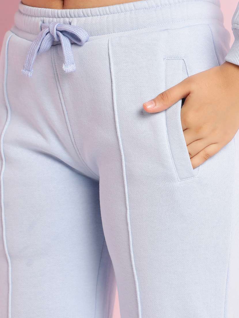 girls solid long sleeve active wear set - 21930687 -  Standard Image - 5