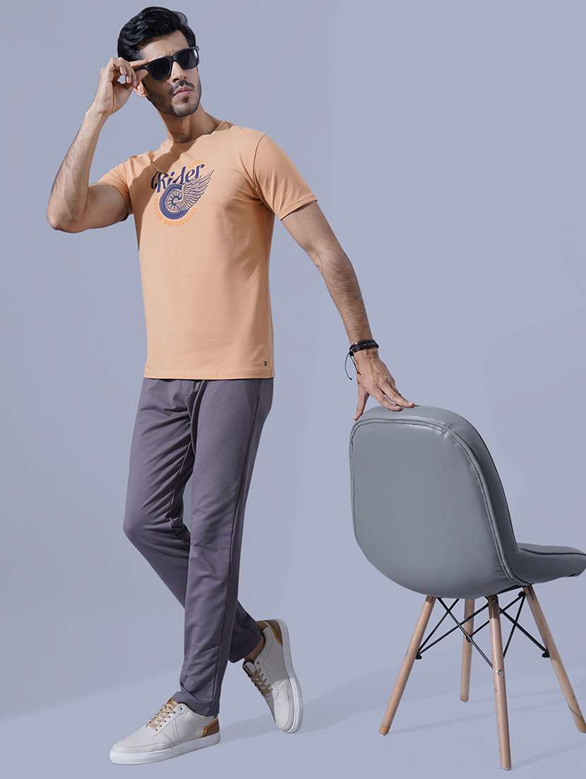 men grey solid mid rise track pant - 21930750 -  Standard Image - 5