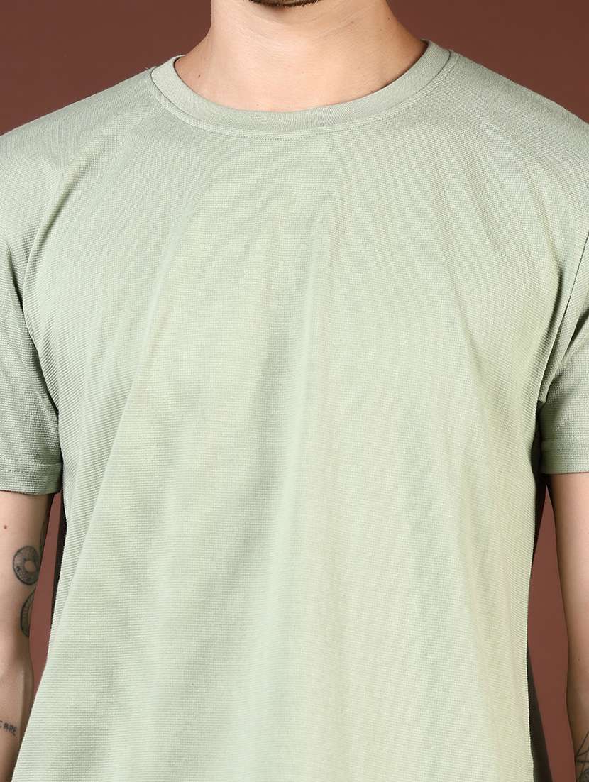 men solid short sleeves regular fit t-shirt - 21930757 -  Standard Image - 3