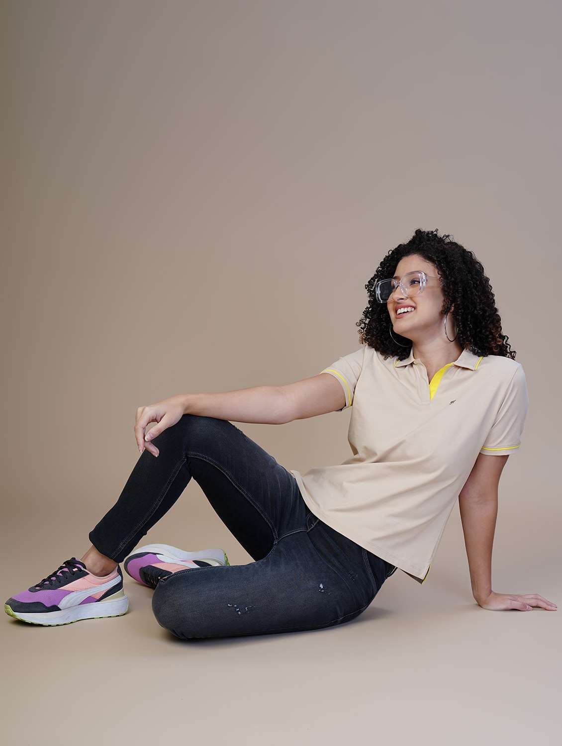 women solid short sleeves polo t-shirt - 21930768 - Standard Image - 3
