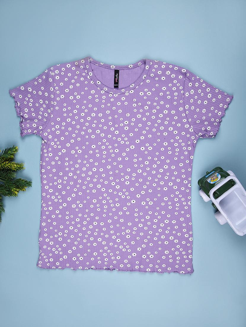 girls printed short sleeve tee - 21930815 - Zoom Image - 0