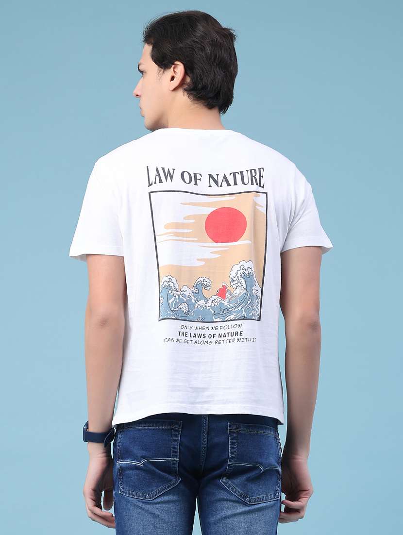 men printed short sleeve regular fit t-shirt