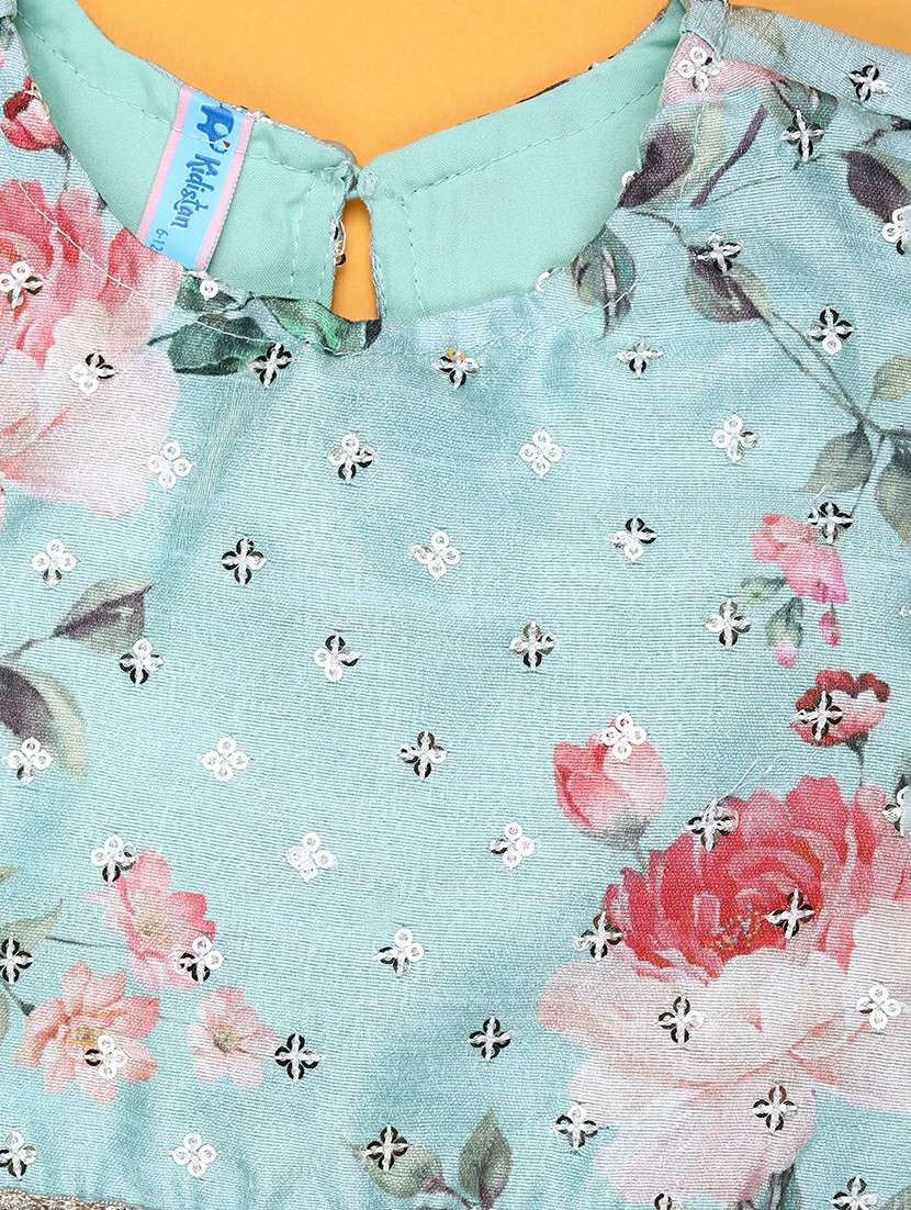 girls floral print lehenga choli with dupatta set - 21930943 -  Standard Image - 3